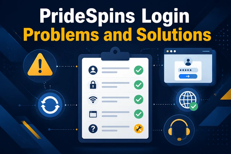 PrideSpins Login Problems and Solutions